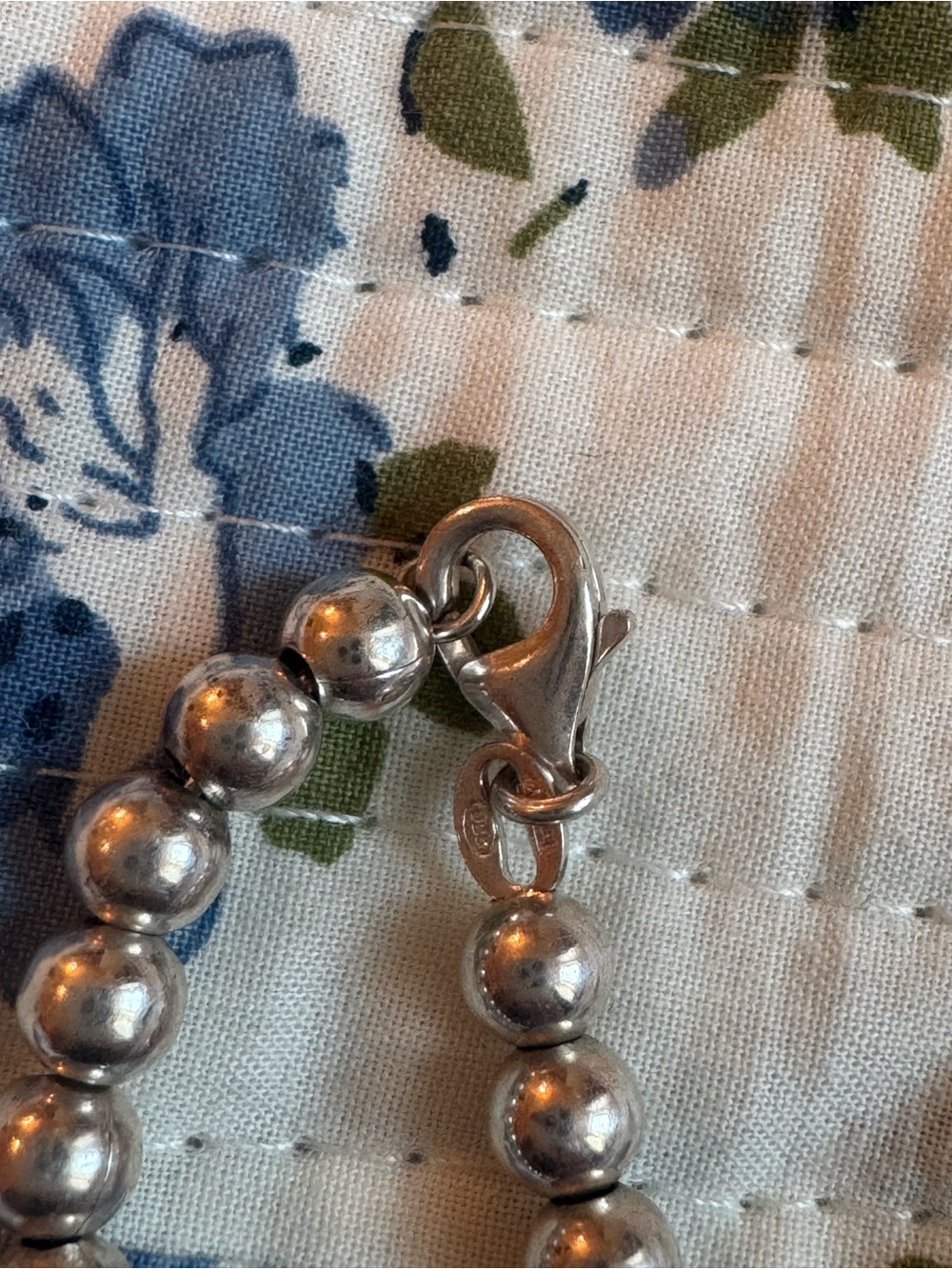 Sterling Silver Beaded Necklace - Classic Ball Chain - Picture 4 of 6